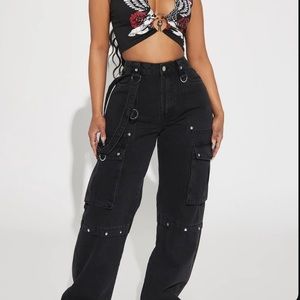 Cargo Studded Jeans
